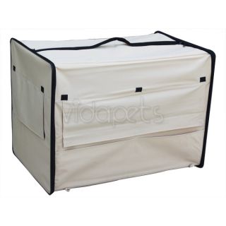 24" Beige EZ Light Soft Foldable Travel Dog Crate Cage Kennel Carrier House