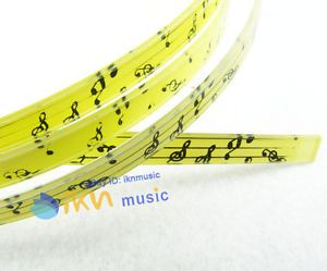 Acoustic Guitar Binding Purlfing Strip Yellow Music Note ABS Material M494