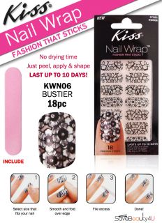 Kiss Nail Wrap Fashion That Sticks 18 Fashion Strip Nail Art Foil Sticker KWN06