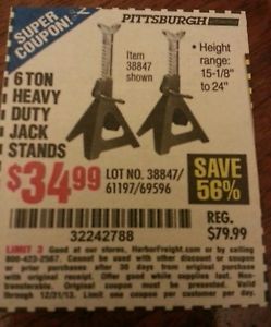 6 Ton Heavy Duty Jack Stands Rapid Pump 2 Ton and 3 Ton Floor Jack Coupons