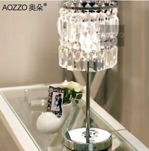 New Modern Design LED Crystal Table Lamp Desk Lighting Beside Light House Gift