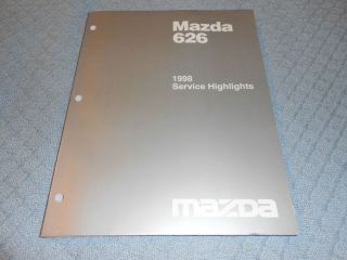 1998 Mazda 626 Service Highlights Shop Repair Manual