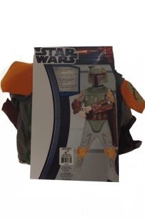 Boys Kids Star Wars Halloween Costume Boba Fett Deluxe With Mask Small 4 6 NEW
