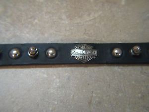 NW Harley Davidson Studded Spiked Dog Collar Leather 14