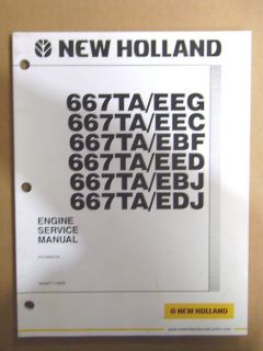 New Holland Engine Service Manual 667TA EEG EEC EBF EED EBJ EDJ