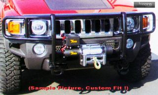 New Black Grille Bumper Guard H74148 Custom Fits H3 H3T w Winch Mount