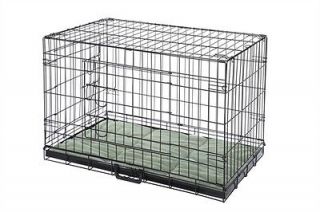 Confidence Pet Folding Dog Crate Kennels 2 Door Puppy Cage with Bed