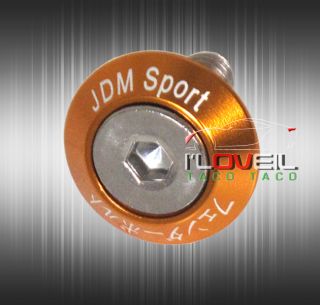 JDM Sport 6 Piece M6 Fender Washer Engine Bay Dress Up Bolt Kit Anodized Gold