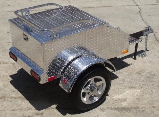 Pull Behind Motorcycle Trailer Luggage Cargo Tow w Harley Goldwing Spyder More