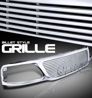 1999 2003 Ford F150 Pickup Front Chrome Billet Style Grille Upper Grill Kit New