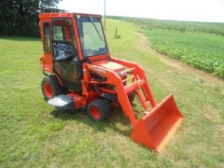 Kubota BX1500 4x4 Tractor with Loader Belly Mower Sims Cab 300 Hours Nice