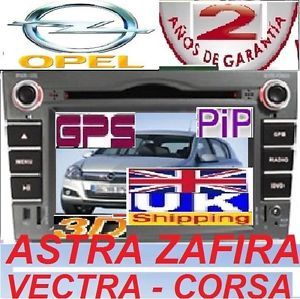 Opel Corsa Vectra Astra Zafira Radio 2Din GPS HD DVD TDT Pip Bluetooth iPod Dual