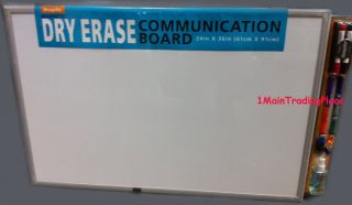 New 24" x 36" Magnetic Dry Erase Message Communication Board Magnets Markers