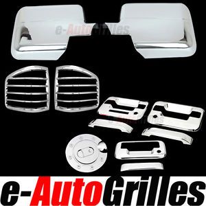 04 08 Ford F150 Chrome Mirror 2 Door Handle Tailgate Gas Cover Taillight Trim