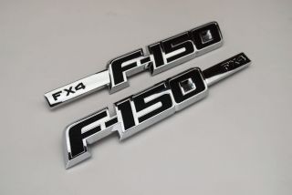 Ford F150 FX4 Logo Badge Nameplate Fender Chrome 09 14 F 150