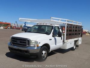 Ford F 350 12' Flatbed Pickup Truck Stake Bed Sides Rack V 10 A C A T Utility