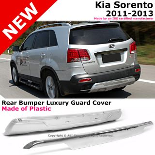 For Kia Sorento 11 13 Rear Bumper Guard Skid Plate Diffuser Plastic Chrome Gray