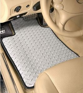 100 Custom Diamond Plate Aluminum Car Floor Mats 3pc
