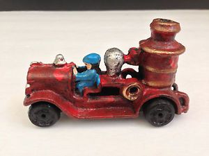 Vintage Antique Cast Iron Metal Fire Engine Steam Pumper Toy Truck Collectable