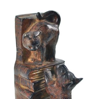 Awesome Unique French 1930s Art Deco Cat Dog Animal Sculpture Bookends