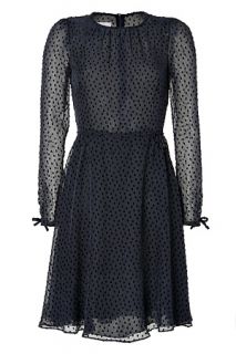 Black Polka Dot Sheer Dress by VALENTINO