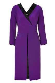 Violet/Black Silk Dress von ALBERTA FERRETTI  Luxuriöse Designermode