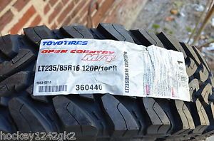 2 New Lt 235 85 16 Toyo Open Country M T 10 Ply Mud Tires