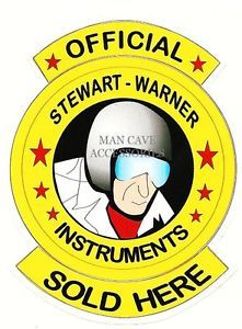 Nostalgic Official Stewart Warner Instruments Sold Here Vinyl Decal Sticker