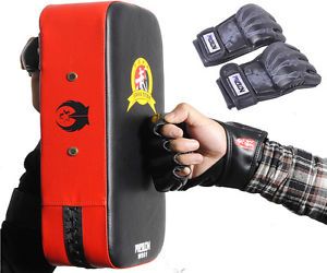 New Kick Boxing Pad Punching Bag Foot Target Boxing Gloves Mitt MMA UFC Sparring