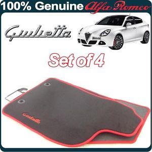 Alfa Romeo Genuine Tailored Giulietta Car Floor Mats Red Logo AA 46004626