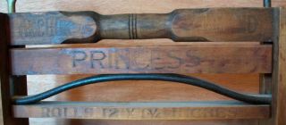 Primitive Anchor Brand Lovell Mfg Princess Colthes Wringer Wood Iron Clamp On