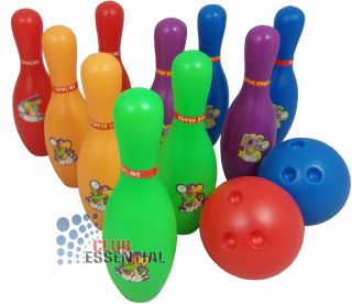 Kids Plastic Bowling Set Toy Children Fun Indoor Outdoor Game