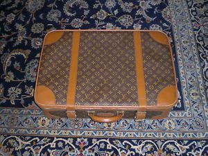 Auth Louis Vuitton LV French Company Small Vintage Suitcase Luggage Carol Diva