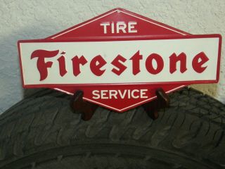 Tire Firestone Service Metal Sign Garage Shop Man Cave