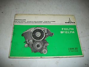 Deutz Diesel Engines Spare Parts Catalog F12 L 714 BF12 L 714