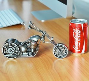 Motorcycle Metal Art Model Craft Chopper Harley Handmade from Scrap Car Parts