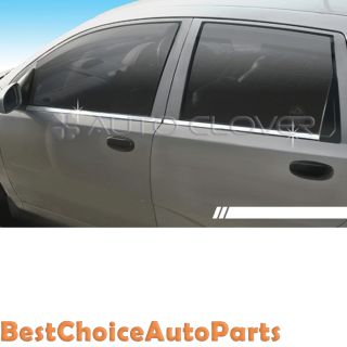 Chrome Door Window Sill Belt Molding Trim Cover for 02 06 Chevrolet Aveo 5DR