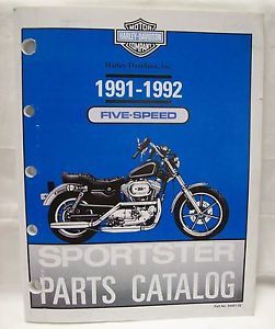 Genuine Harley Davidson Parts Book 91 92 Sportster XLH 883 1200 Hugger Deluxe
