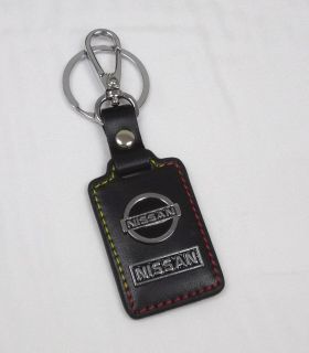 Black Leather Nissan Key Ring Holder Nissan x Trail QASHQAI 350Z Sunny