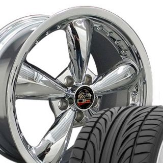 20" Chrome Bullitt Wheels Rivets Falken Tires Bullet Rims Fit Mustang® GT '05 Up