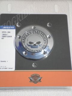 Harley Willie G Skull Points Timer Cover Softail Dyna Touring FLHT FXD 32975 04A