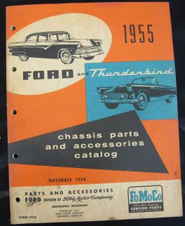 FoMoCo 1955 Ford Car Thunderbird Chassis Parts Accessories Catalog VGUC