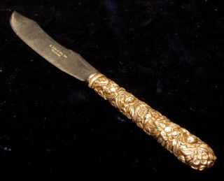 S Kirk Son Sterling Silver Floral Handle Letter Opener Knife Early 20th C
