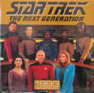 Star Trek The Next Generation 1993 Wall Calendar Pocket Books SEALED Unused