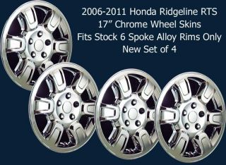 '06 07 08 09 10 11 Honda Ridgeline RTS 17" Chrome Wheel Skins Imp 315X New Set 4