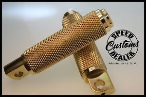 Motorcycle Foot Pegs Solid Brass Harley Chopper Bobber