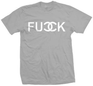 Punk F UCK C Letter Print T Shirt CC CBGB Rock