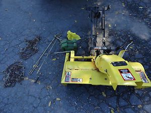 John Deere Riding Tractor Snow Blower 38" MO 2462XO71210 w Tire Chains Weights