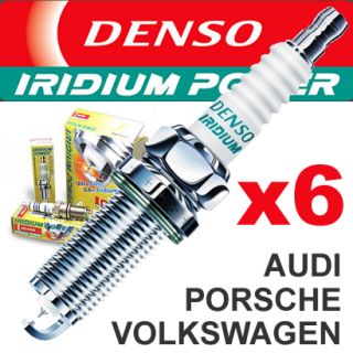 6 x Denso IXU22 Spark Plug Set Porsche Audi VW Performance Racing Turbo Upgrade