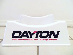 Vintage Dayton Tire Gas Station Display Sign Nice Pair Datona Ohio Race Car Tire